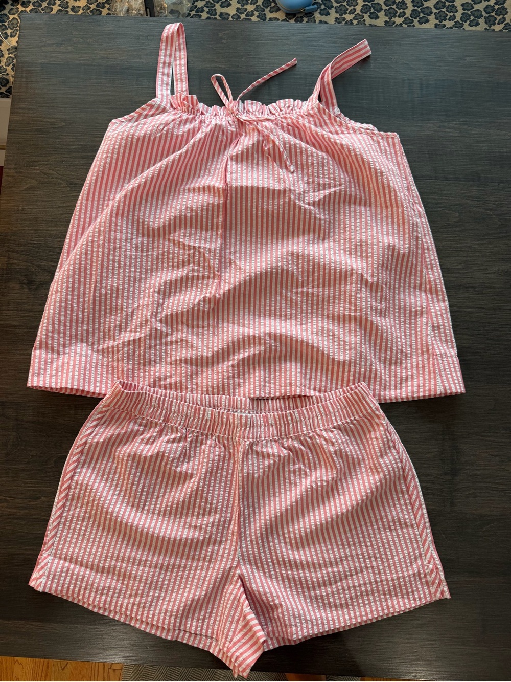 LAKE - Pink Striped Cotton Sleep Short Set - Women - NWOT